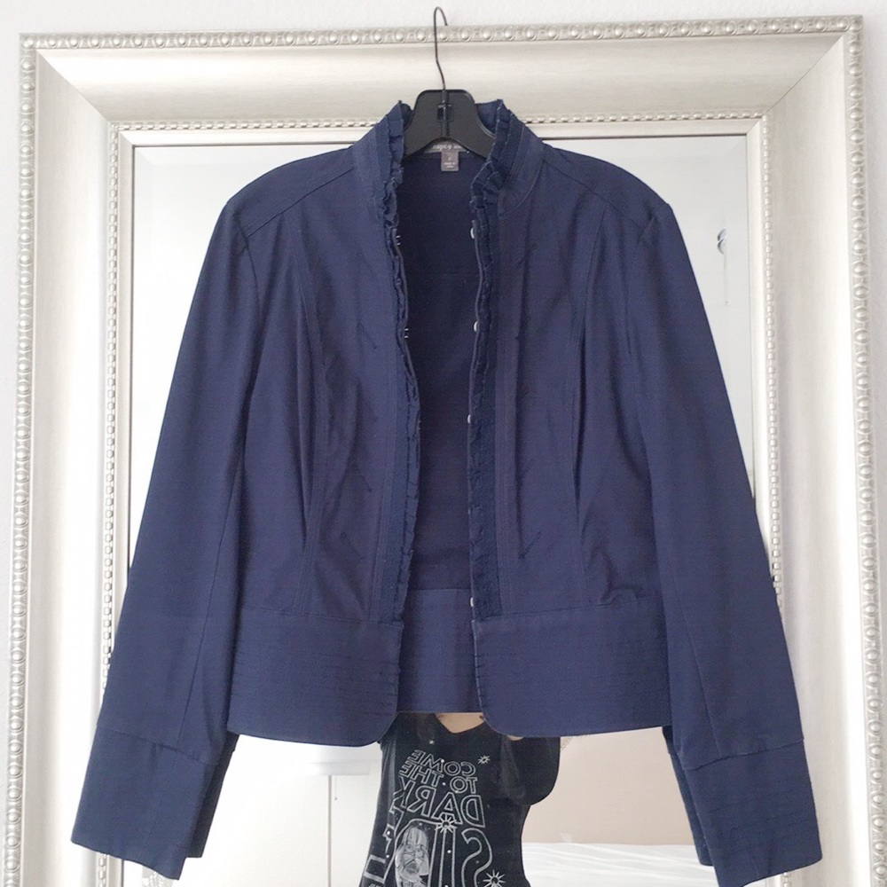 NWOT Apt 9 Navy Military Style Jacket